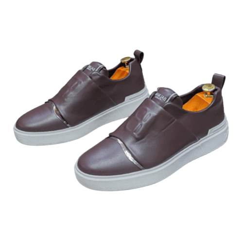 Tennis Basse en Cuir Marron