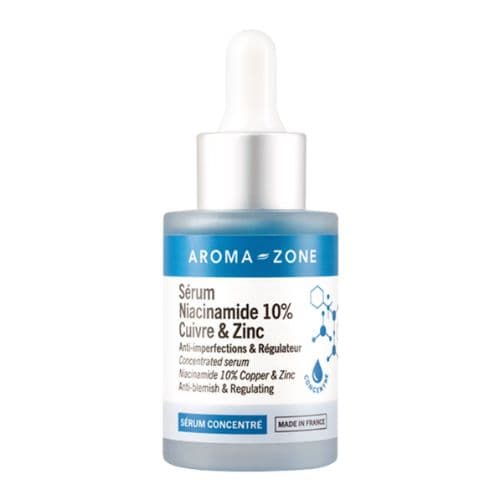 Sérum concentré Niacinamide 10%, Cuivre &amp; Zinc anti-inperfections et regulateur AROMA-ZONE 30ml